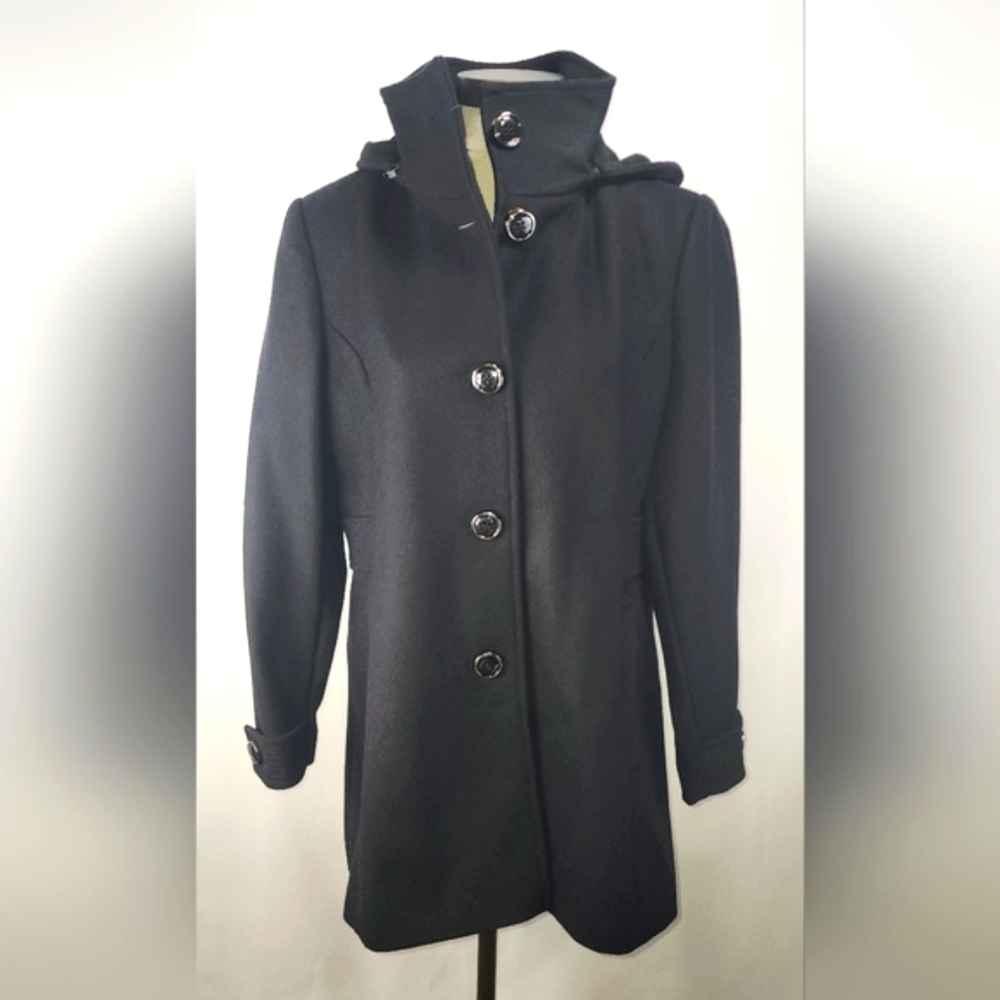 Kenneth Cole women's black wool coat size 12